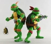NECA TMNT Ninja Turtles Michelangelo & Raphael Cartoon 2 Pack