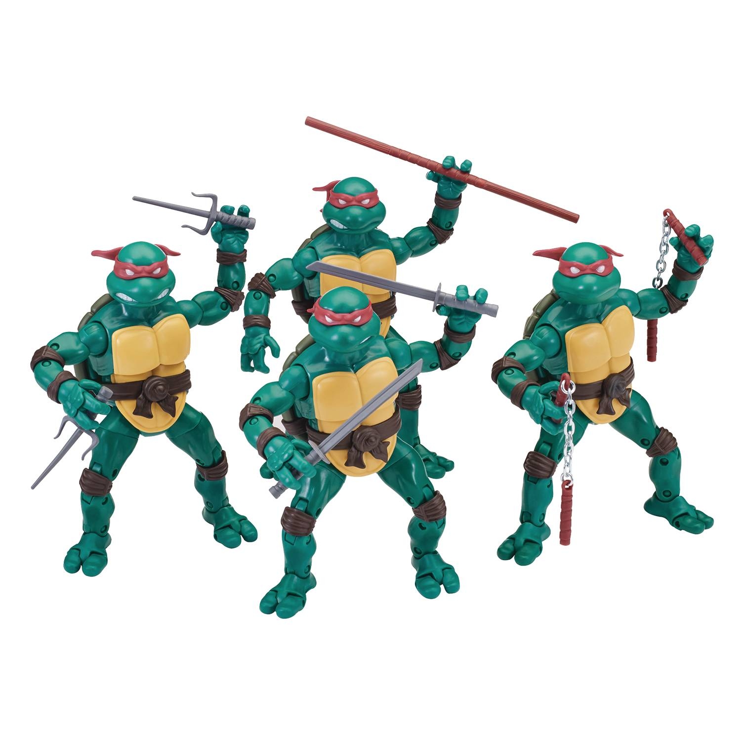 Tortues ninja mutantes adolescentes, figurine d'action TMNT, jouets modèles  mobiles, ensemble de 4 pièces