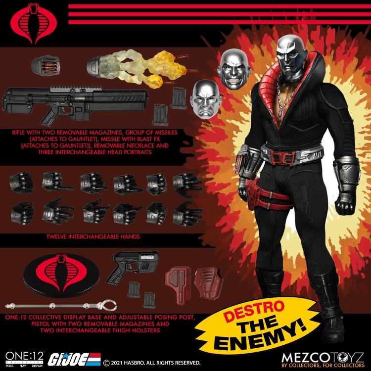 Mezco One 12 Collective Destro G.I.Joe Action Figure Kapow Toys
