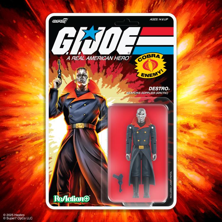 Figurine G.I. Joe ReAction - Destro Par Super7 - Édition Collector - Neuf Sous Blister