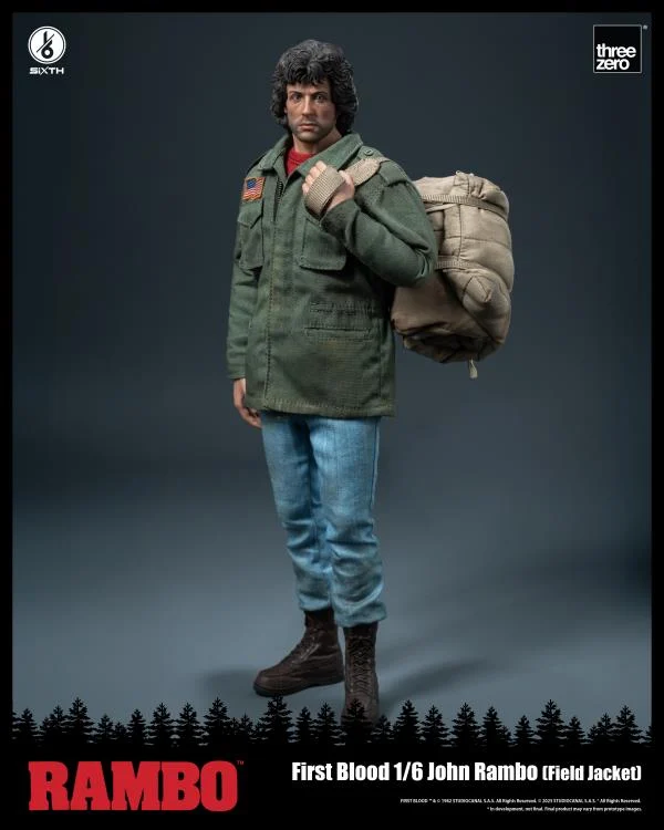 Threezero Rambo First Blood John Rambo Field Jacket SiXTH Action Figure ...