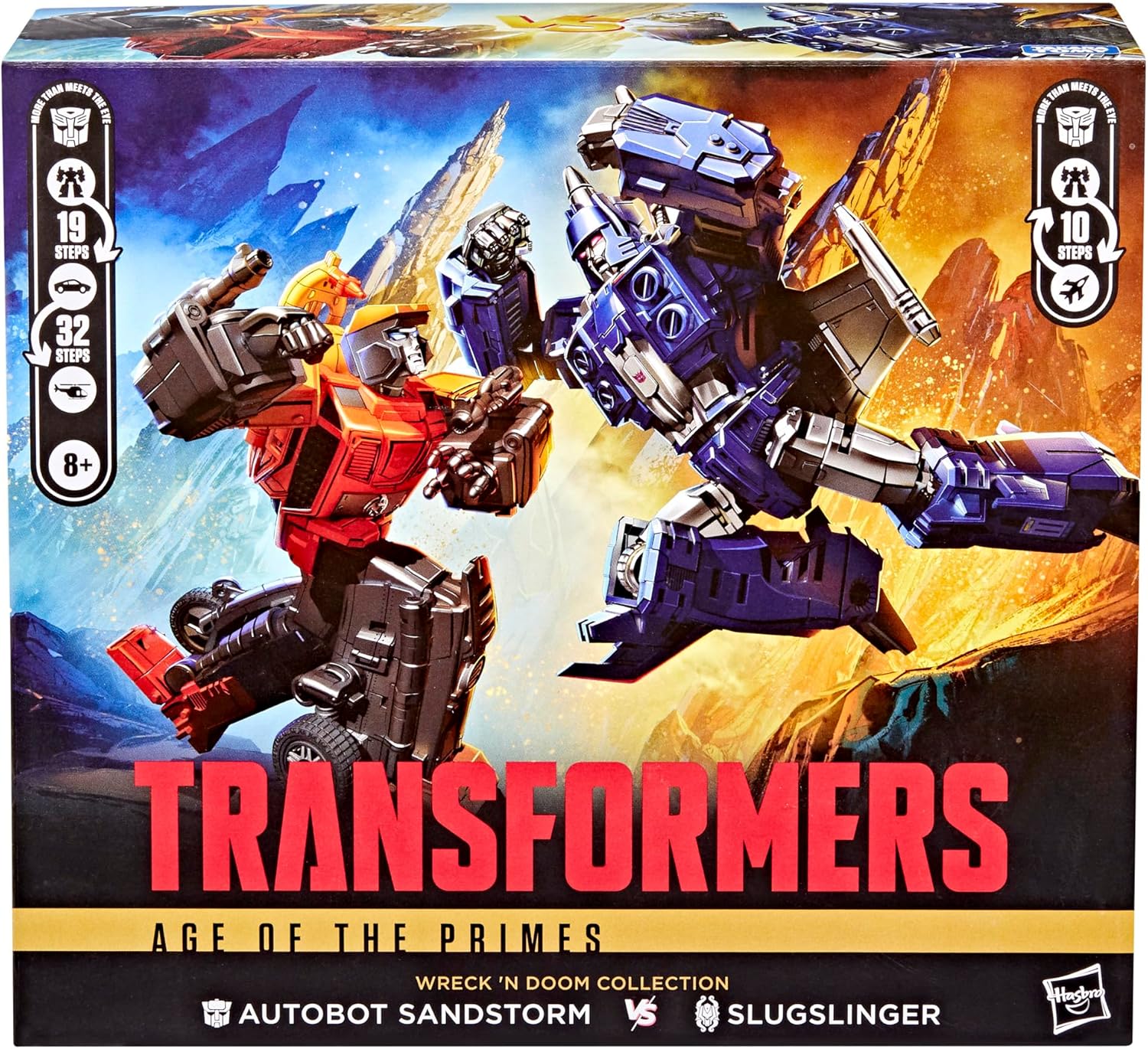 Transformers Age of the Primes Wreck 'n Doom Collection, pack de 2 figurines convertibles Fisitron et Carnivac Transformers Age of the Primes Wreck 'n Doom Collection, pack de 2 figurines convertibles Fisitron et Carnivac