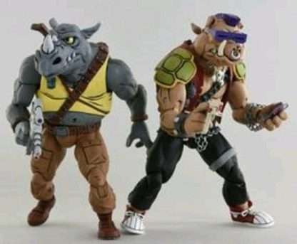 NECA TMNT Ninja Turtles Bebop & Rocksteady Cartoon 2 Pack-0