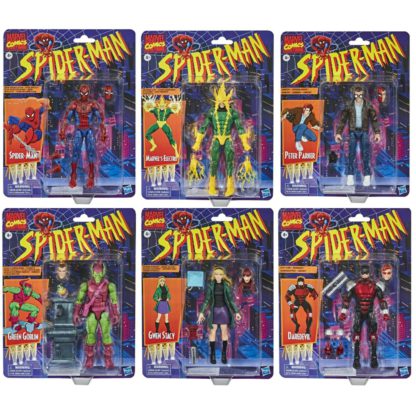 spider-man marvel legends retro collection wave 1 set of 6