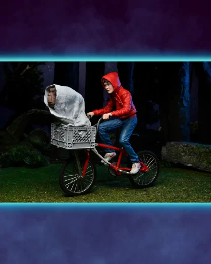 E.T. The Extra-Terrestrial 40th Anniversary Elliott & E.T. on Bicycle 7" Scale Action Figure