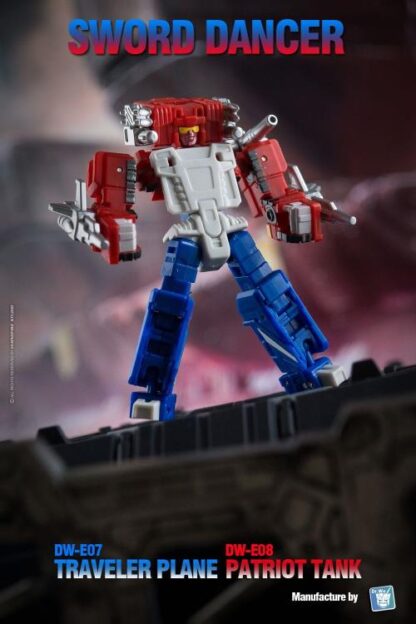 Dr. Wu Sword Dancer DW-E07 Traveler Plane & DW-E08 Patriot Tank Set of 2 Pack (Red & Blue)