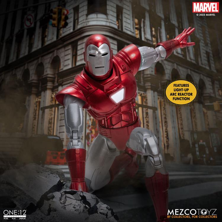 Mezco One:12 Collective Silver Centurion Iron Man – Kapow Toys