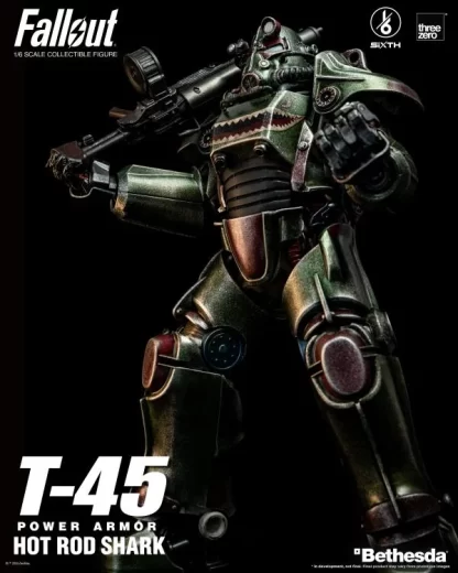 Threezero Fallout T-45 Power Armour (Hot Rod Shark) 1/6 Scale Figure