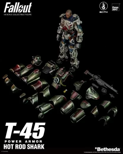 Threezero Fallout T-45 Power Armour (Hot Rod Shark) 1/6 Scale Figure