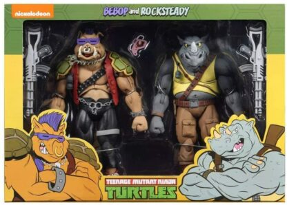 NECA TMNT Ninja Turtles Bebop and Rocksteady Cartoon 2 Pack