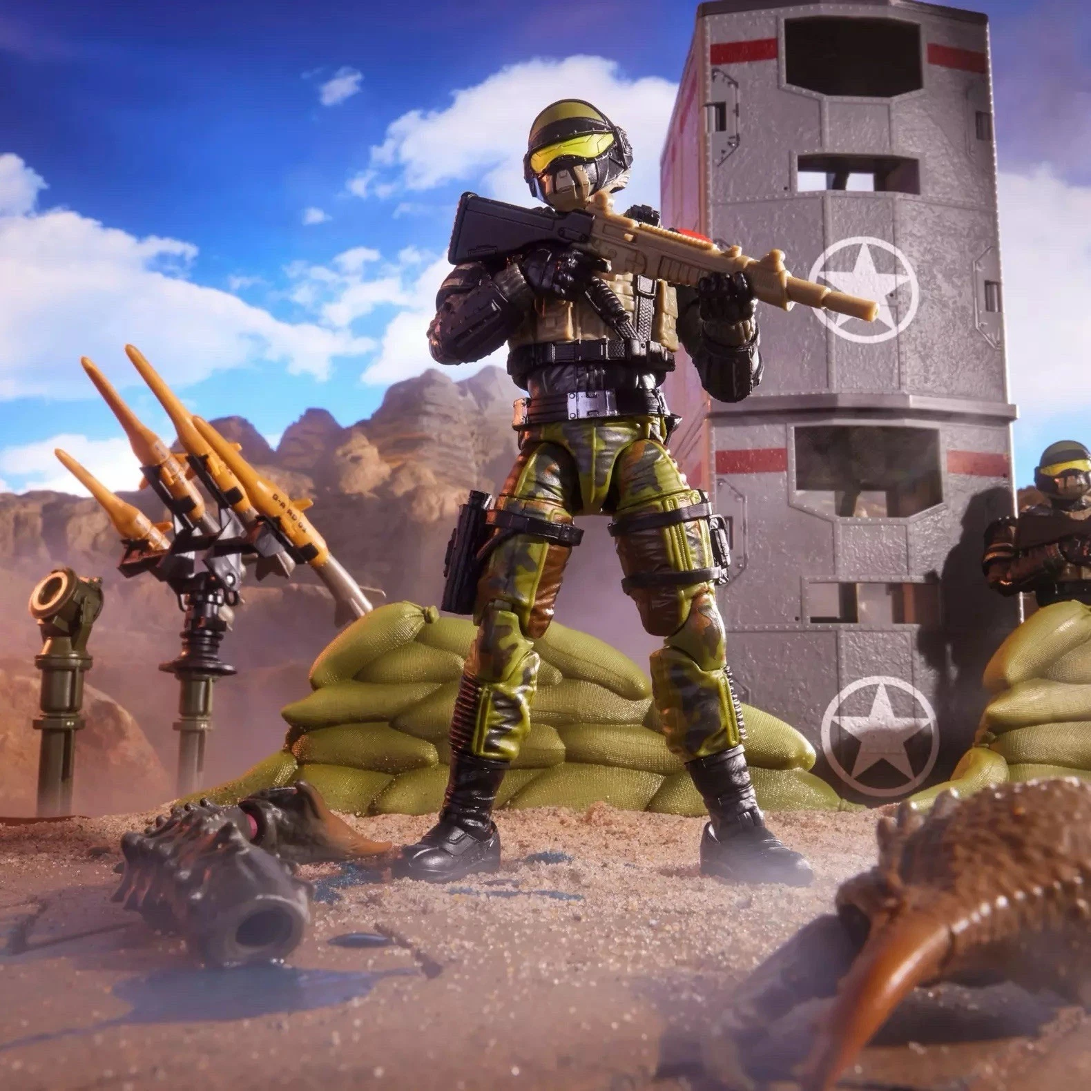 defense6 G.I. Joe Classified Modular Defense Post and Steel Corps Sentry