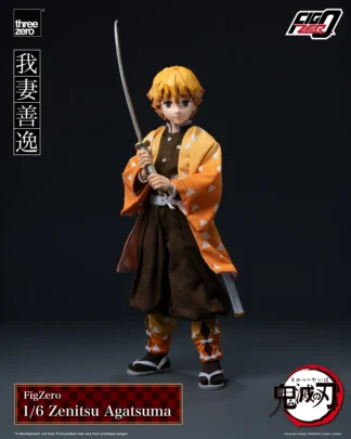 Threezero Demon Slayer Kimetsu no Yaiba FigZero Zenitsu Agatsuma 1/6 Scale Action Figure